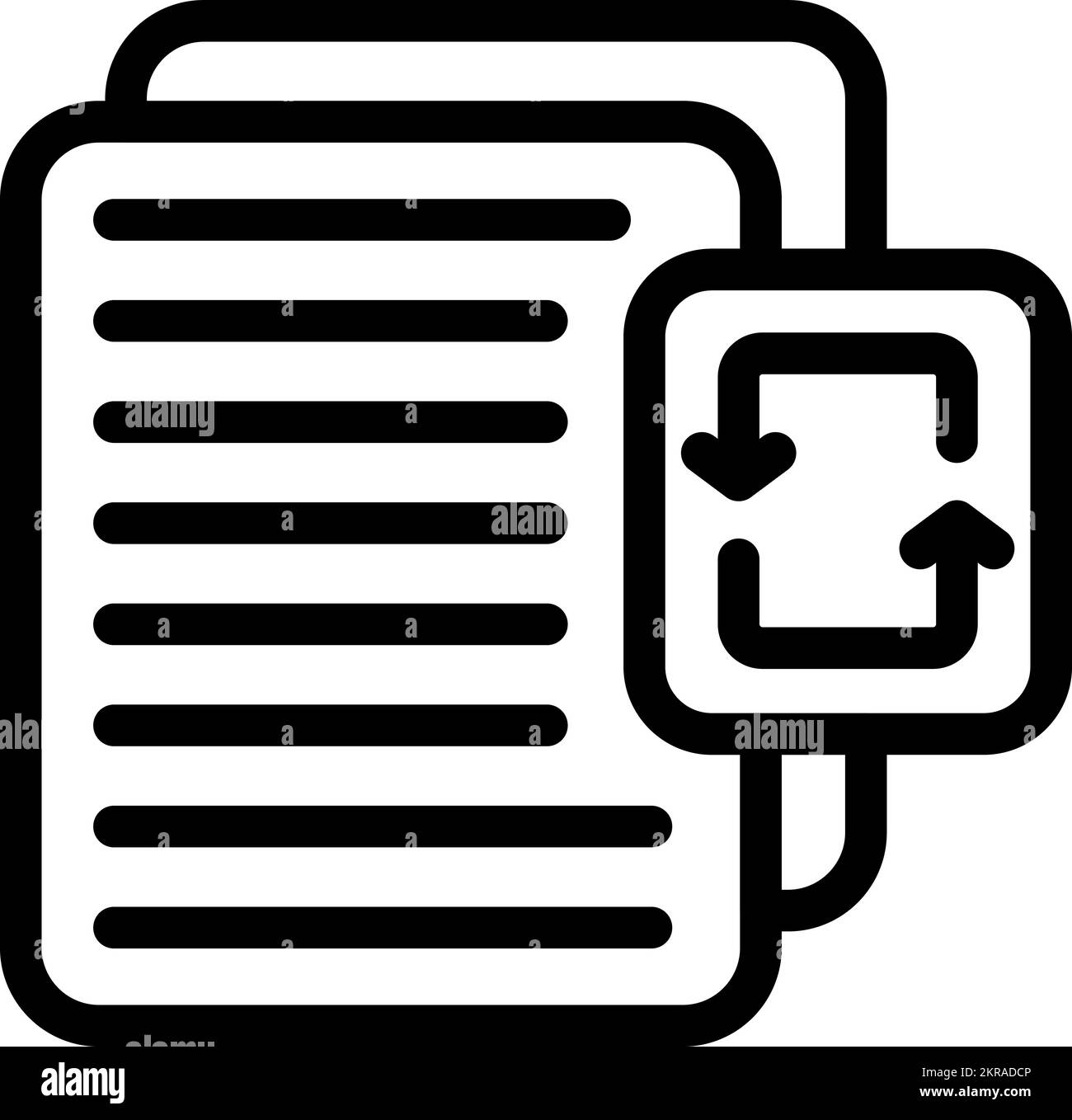 Verwenden Sie den Vektor der Papiersymbolkontur erneut. Chemiefabrik. Kunststoffrecycling Stock Vektor