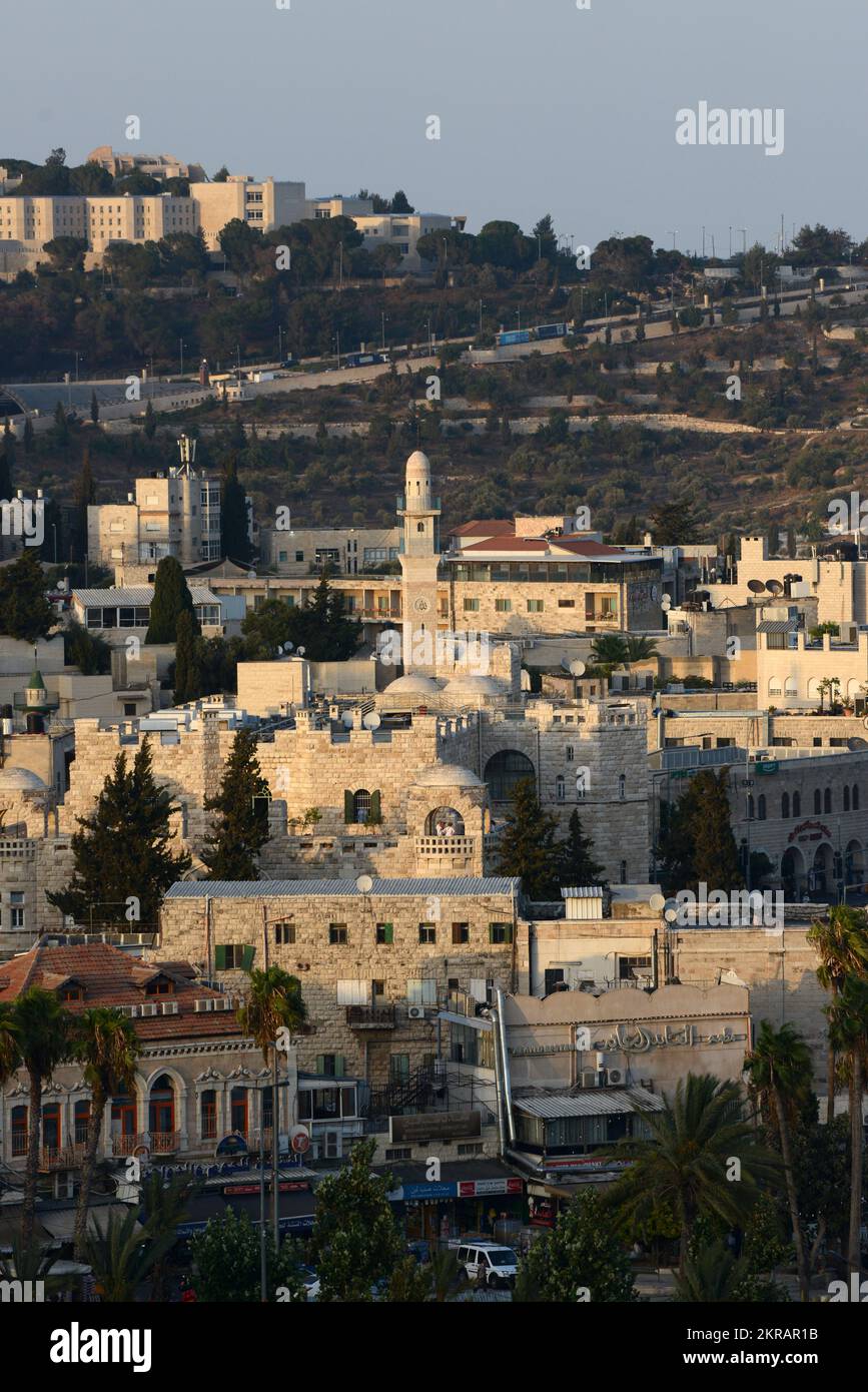 Blick auf Ost-Jerusalem. Stockfoto