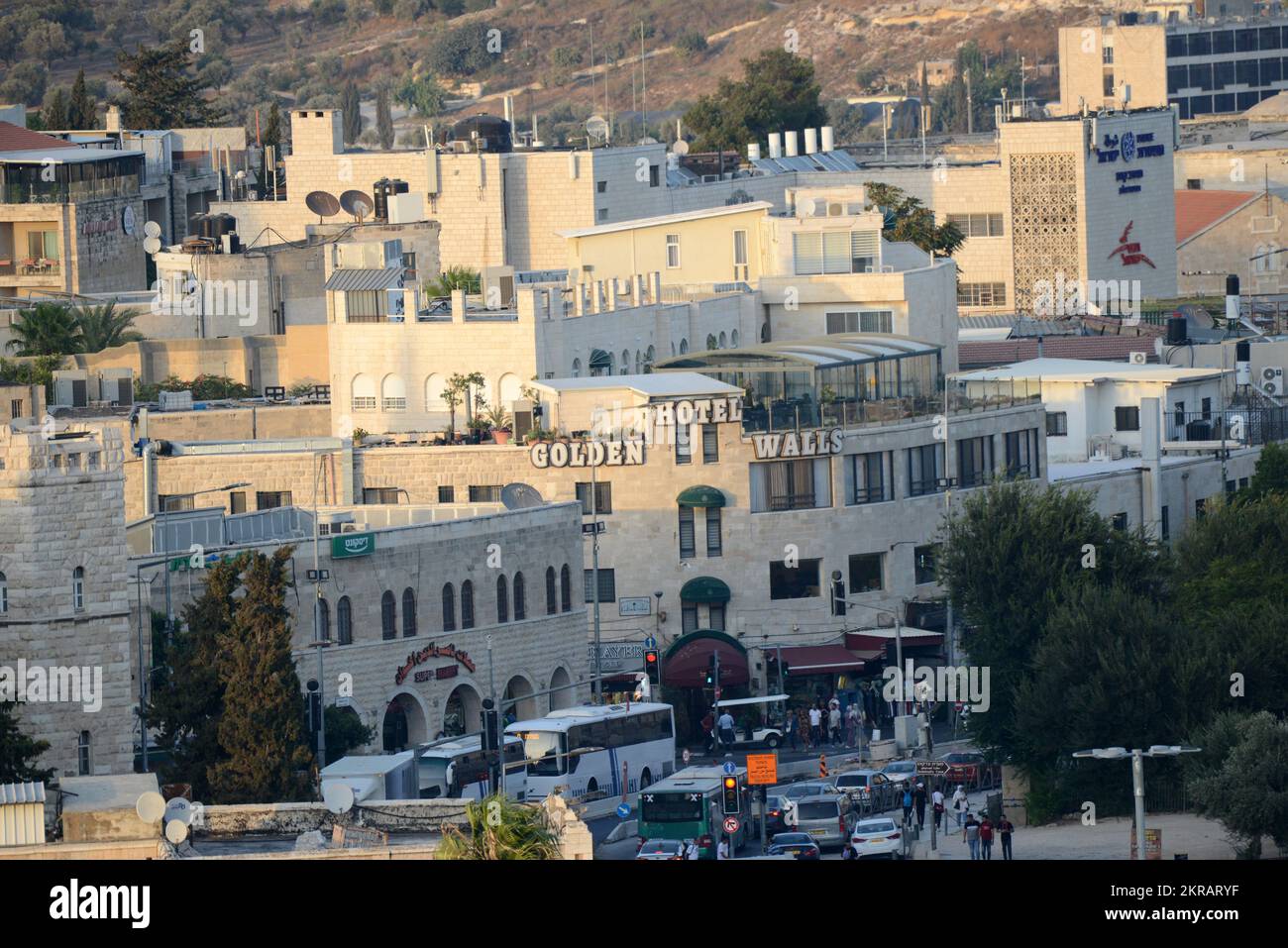 Hotel Golden Walls in Ost-Jerusalem. Stockfoto