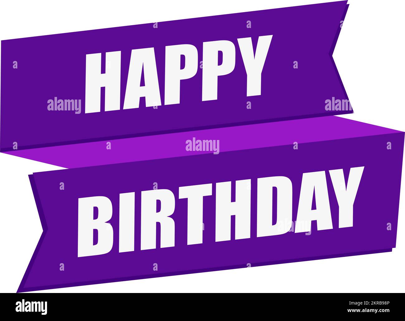 Illustration eines Bands mit dem Titel „Happy Birthday“ (alles gute zum Geburtstag). Stock Vektor