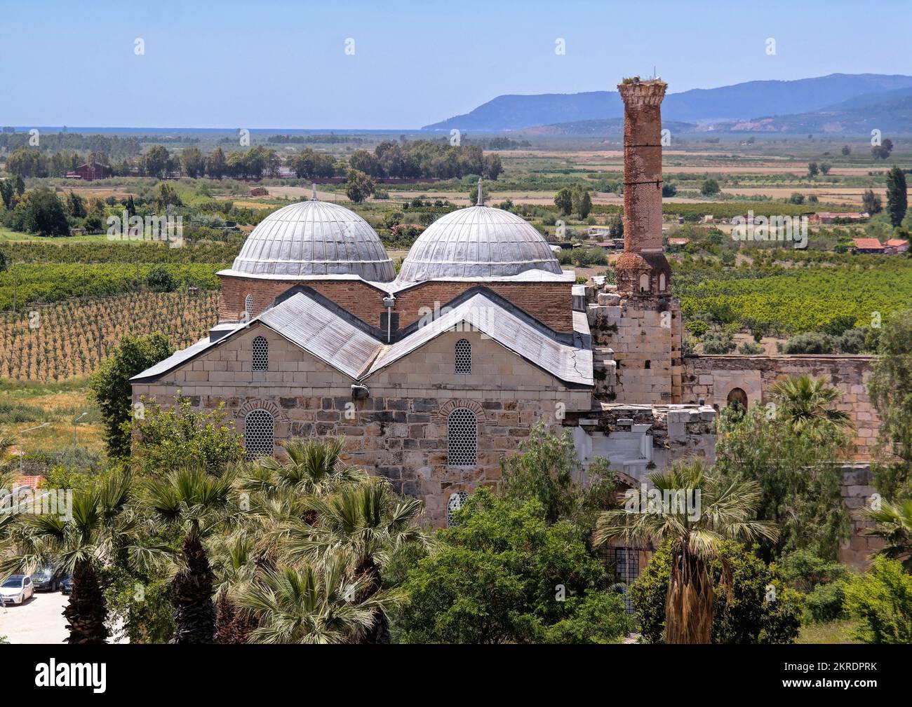Izmir, Selcuk, Türkei, Mai. 2018 Uhr: Die historische Isa Bey Moschee in der Stadt Selcuk in der Nähe der berühmten Ruinen von Ephesus in der Türkei. 1375 erbaut Stockfoto