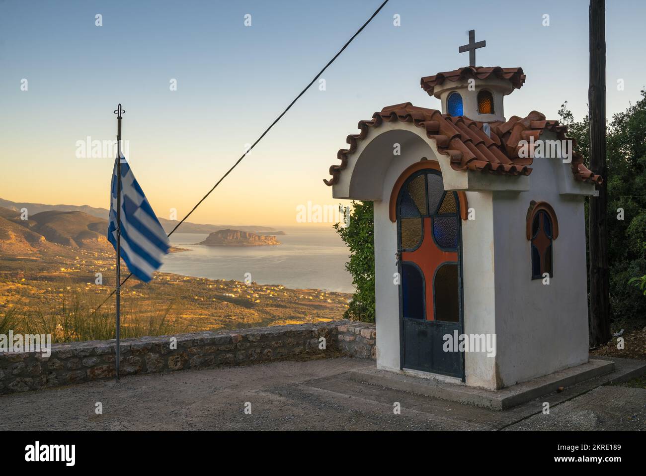 Monemvasia ist einer der schönsten und malerischsten Orte in ganz Griechenland Stockfoto