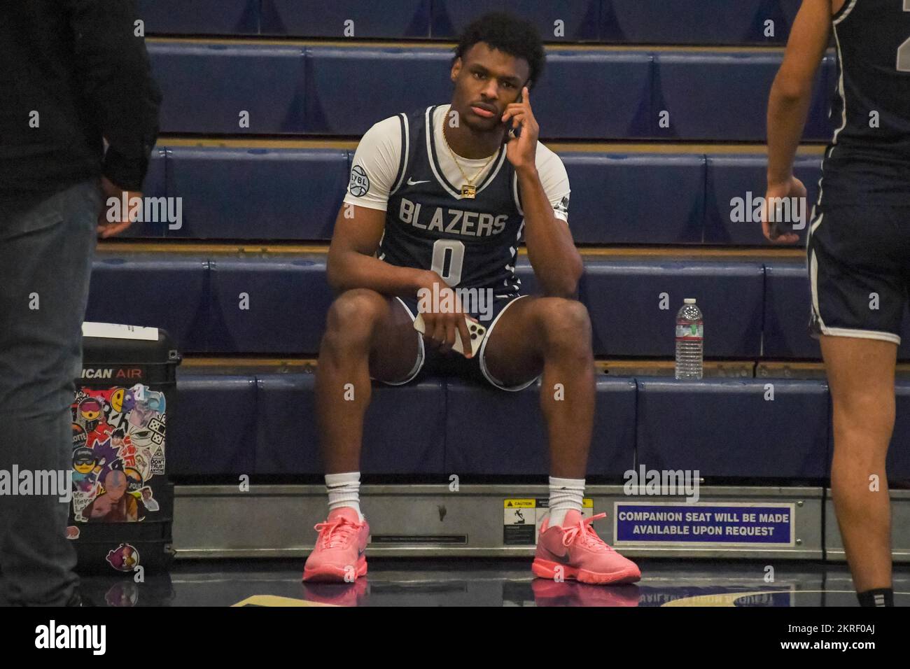 Bronny James während des Sierra Canyon Basketball Media Day am Mittwoch, den 12. Oktober 2022, in Chatsworth, Kalifornien (Dylan Stewart/Bild von Sport) Stockfoto