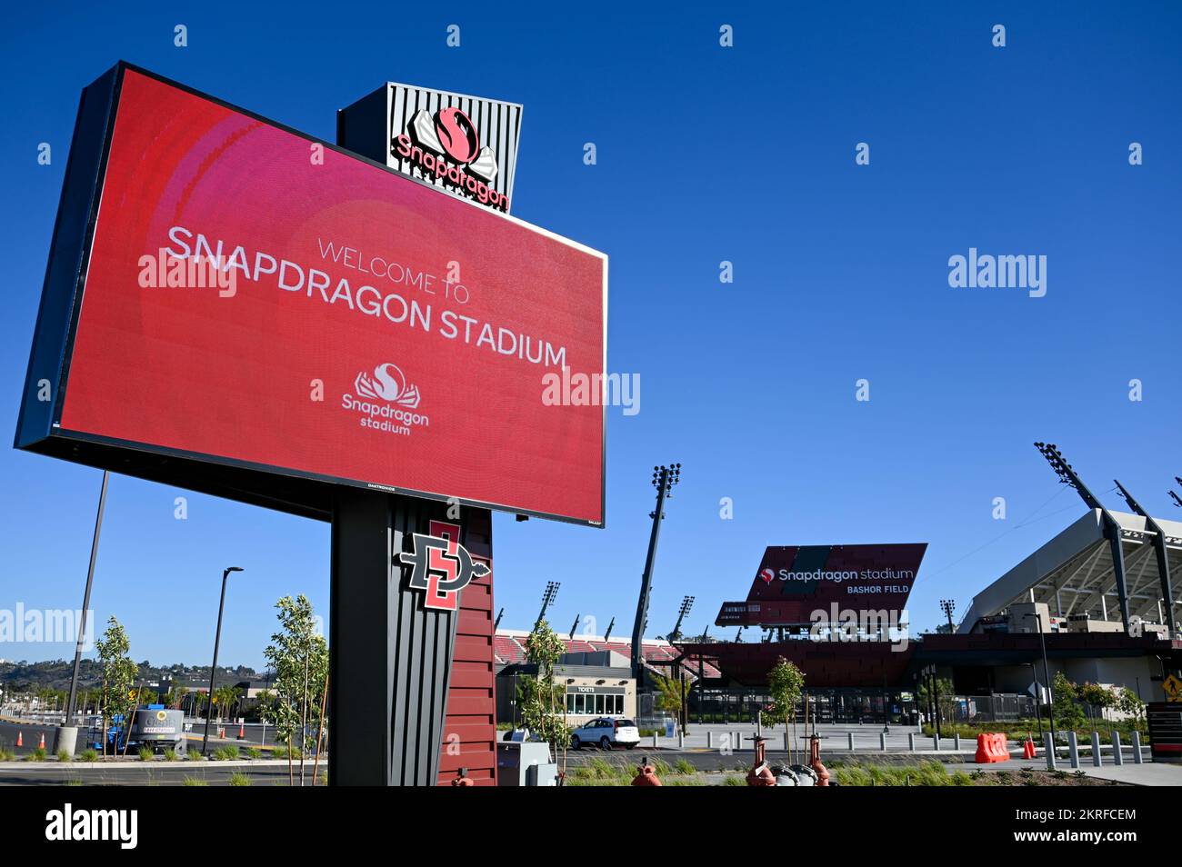 Allgemeiner Überblick über das Snapdragon Stadium, Heimstadion der San Diego State University und San Diego Wave FC NWSL Team am Montag, den 24. Oktober 2 Stockfoto