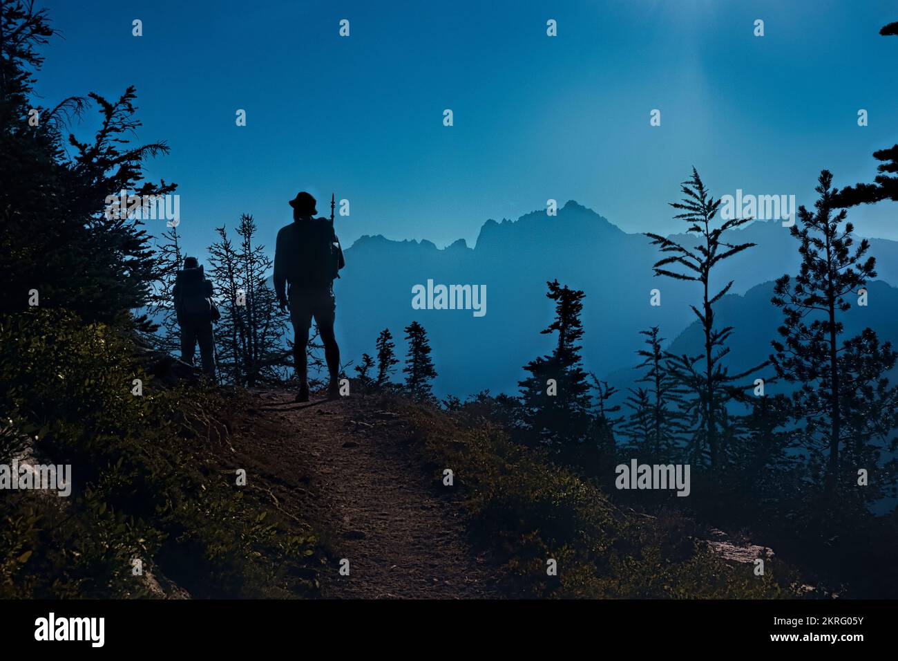 Malerische Berglandschaften in den North Cascades auf dem Pacific Crest Trail, Washington, USA Stockfoto