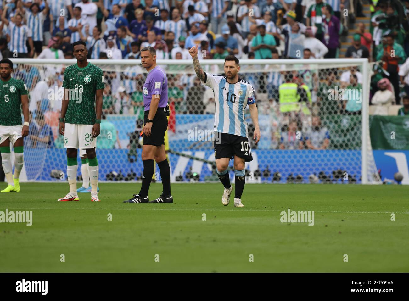 Doha, Katar. FIFA-Weltmeisterschaftsspiel 8 Argentinien gegen Saudi-Arabien. 22.. November 2022 Stockfoto