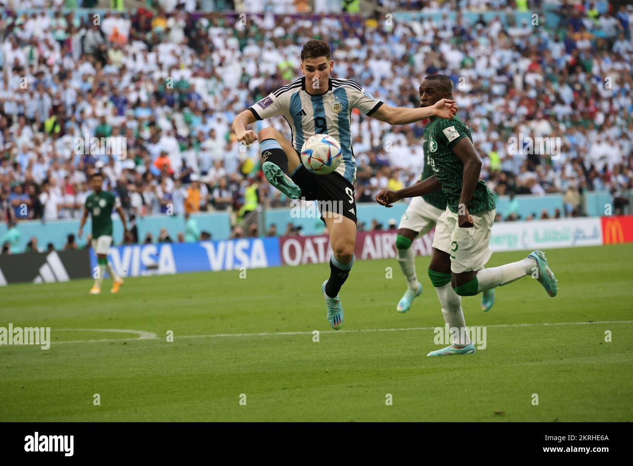 Doha, Katar. FIFA-Weltmeisterschaftsspiel 8 Argentinien gegen Saudi-Arabien. 22.. November 2022 Stockfoto