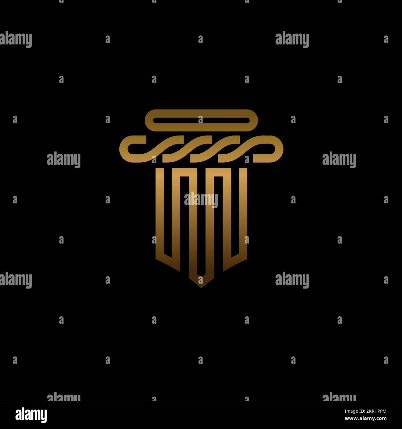 Logo-Design des Rechtsanwalts, Leagl. Befürwortung. Stock Vektor