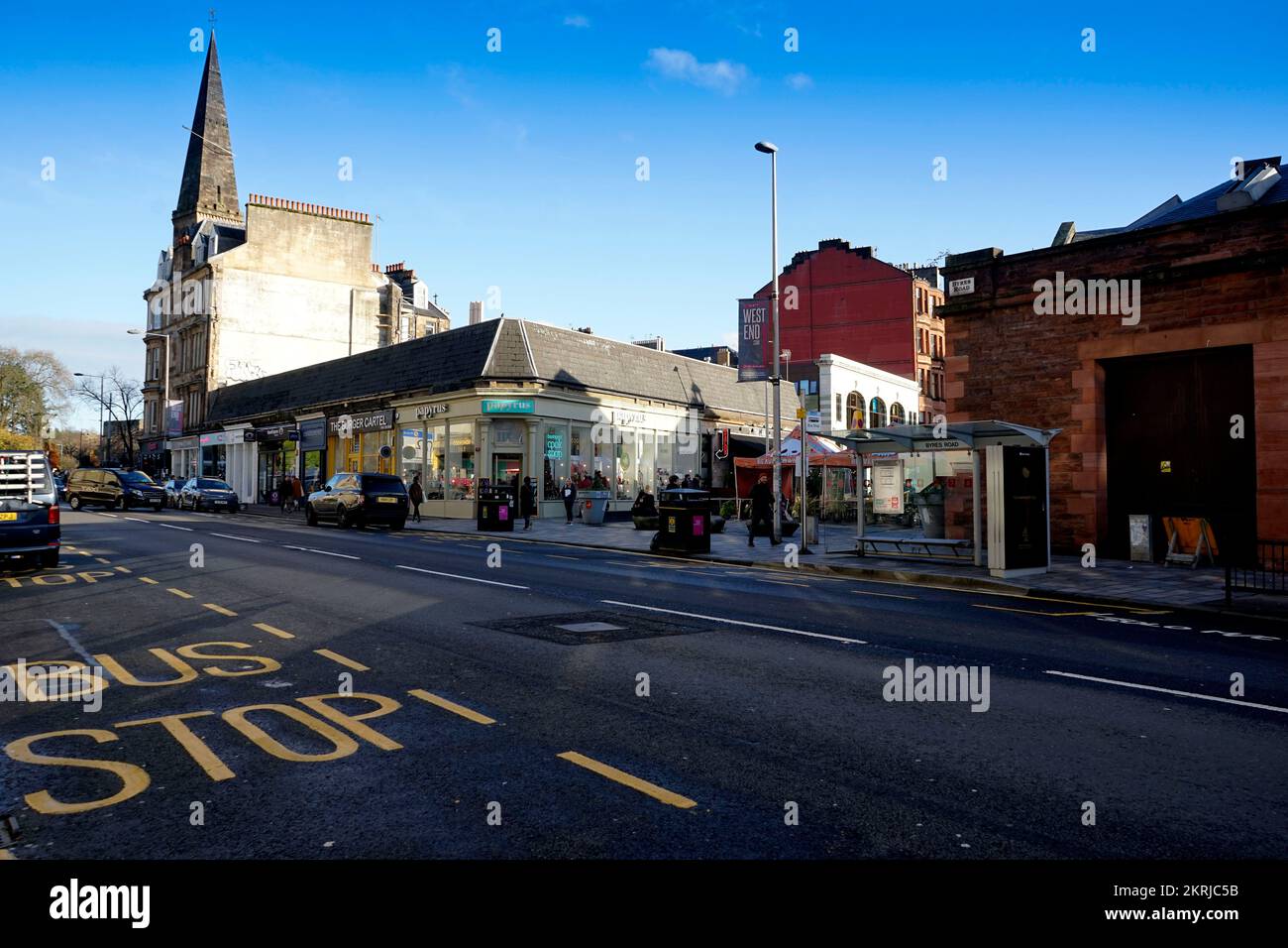 Byers Road, Glasgow Stockfoto