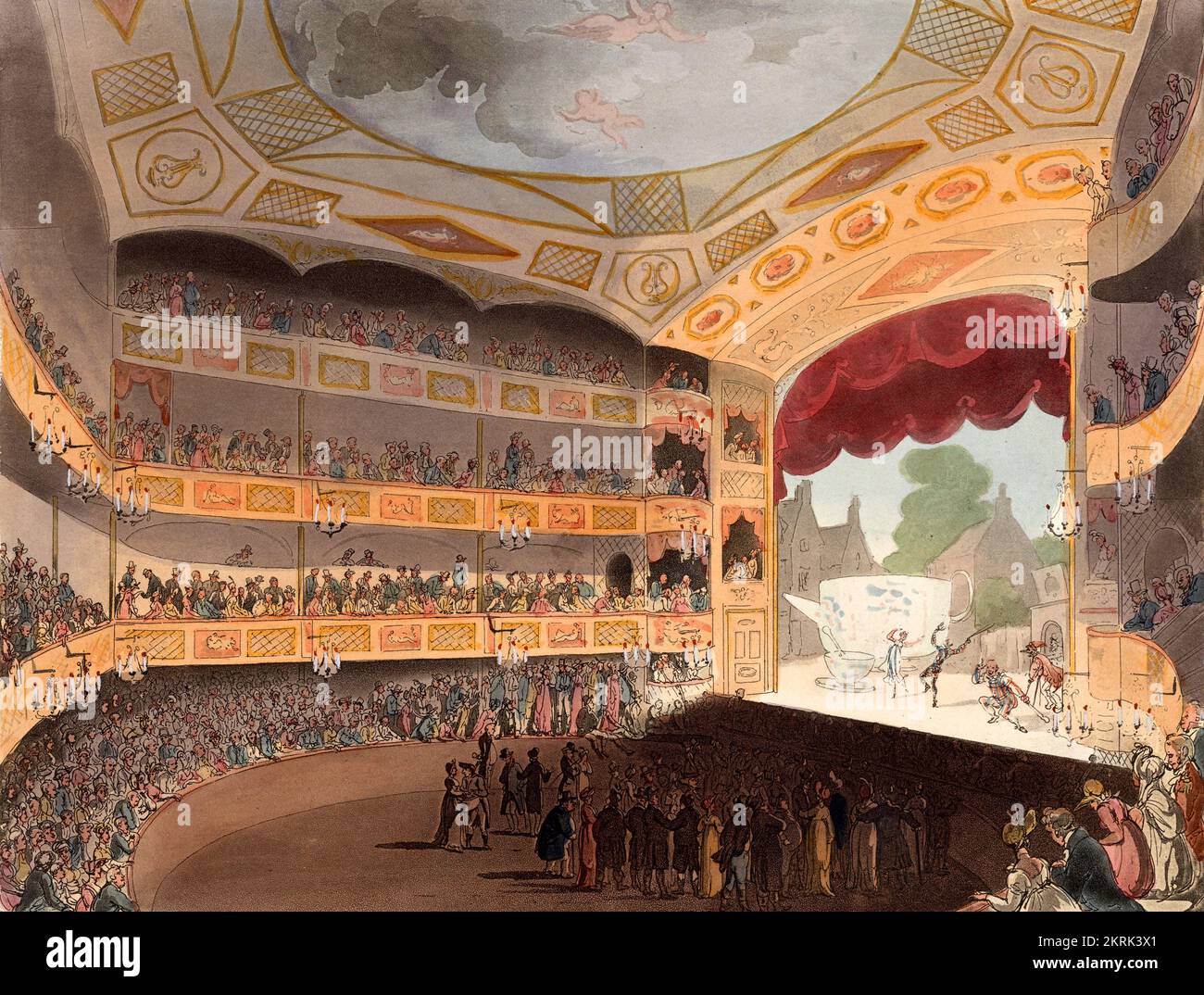 Royal Circus 1. Mai 1809 - entworfen und geätzt von Thomas Rowlandson Stockfoto