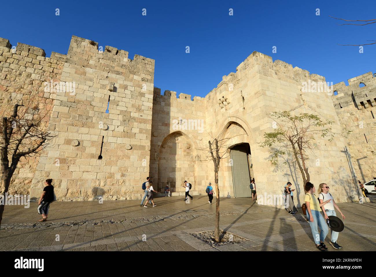 Das Jaffa-Tor ist eines der sieben Tore der Altstadt Jerusalems. Stockfoto