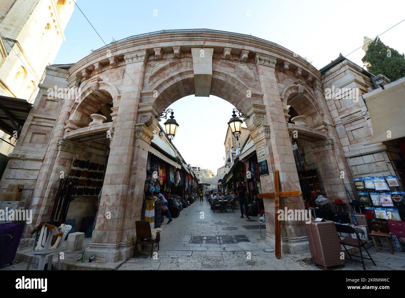 Suk Aftimos in der Muristan im christlichen Viertel in der Altstadt von Jerusalem. Stockfoto