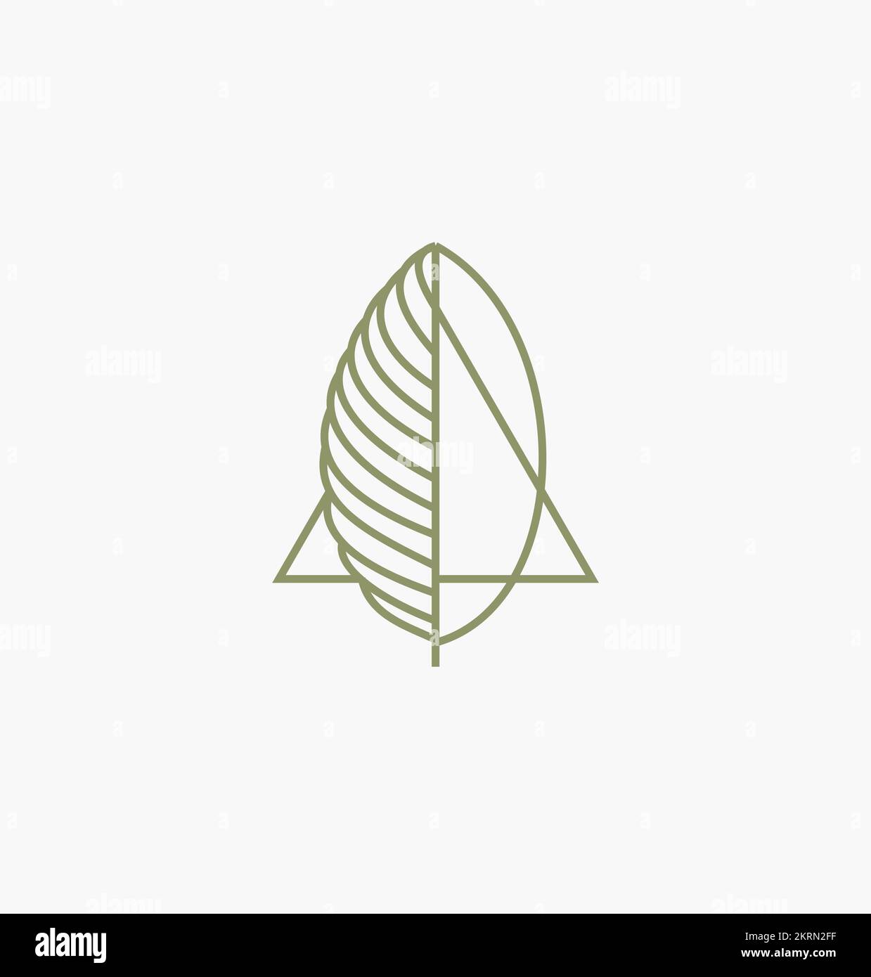 Abstrakte organische Kunstwerke, Logo-Design, von der Natur inspiriertes Logo-Design, Blumenverzierung, Blumendekoration Stock Vektor