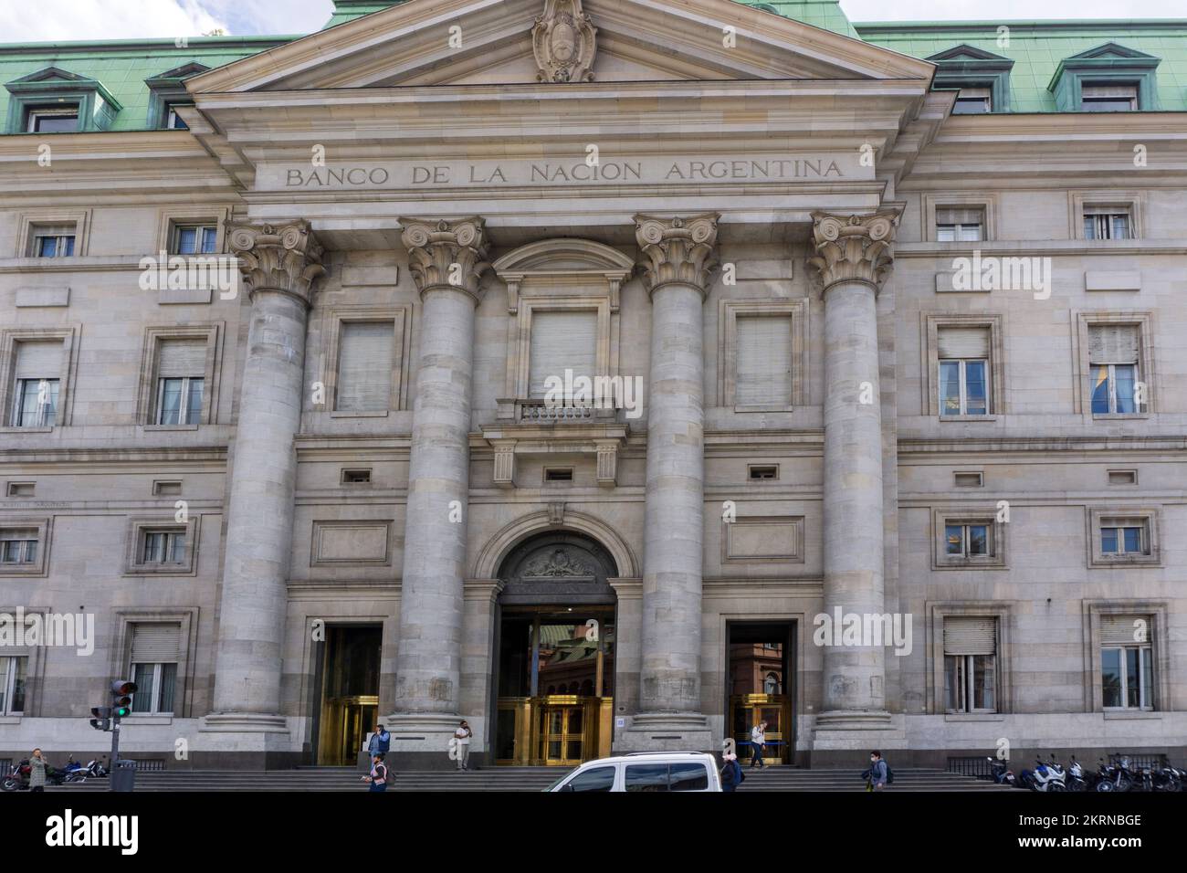 Via Rivadavia Street, Bank of the Argentine Nation, Buenos Aires, Südamerika, Argentinien Stockfoto