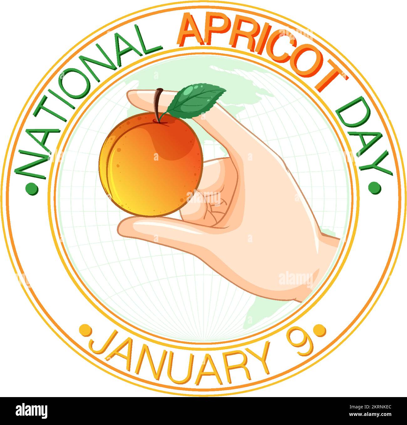 National Apricot Day Poster Design Illustration Stock Vektor