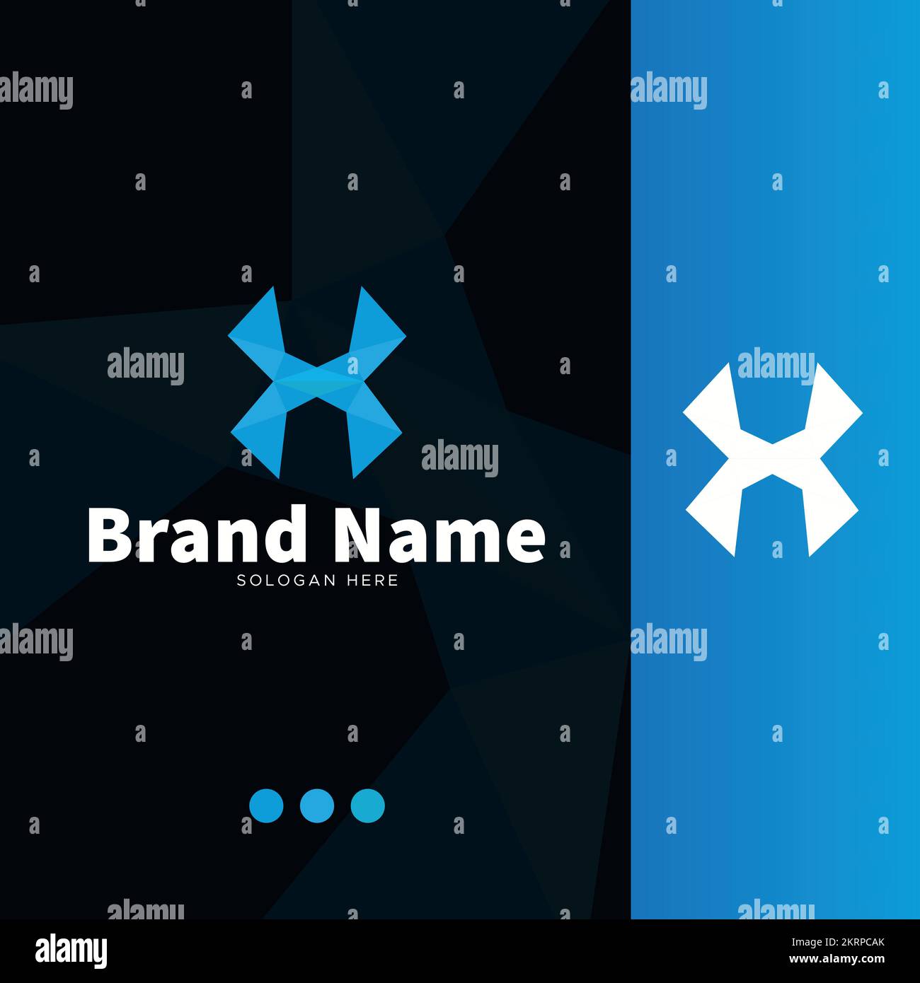 Symboldesign mit Buchstabe H, Vorlage für Logo mit Buchstabe H. Stock Vektor