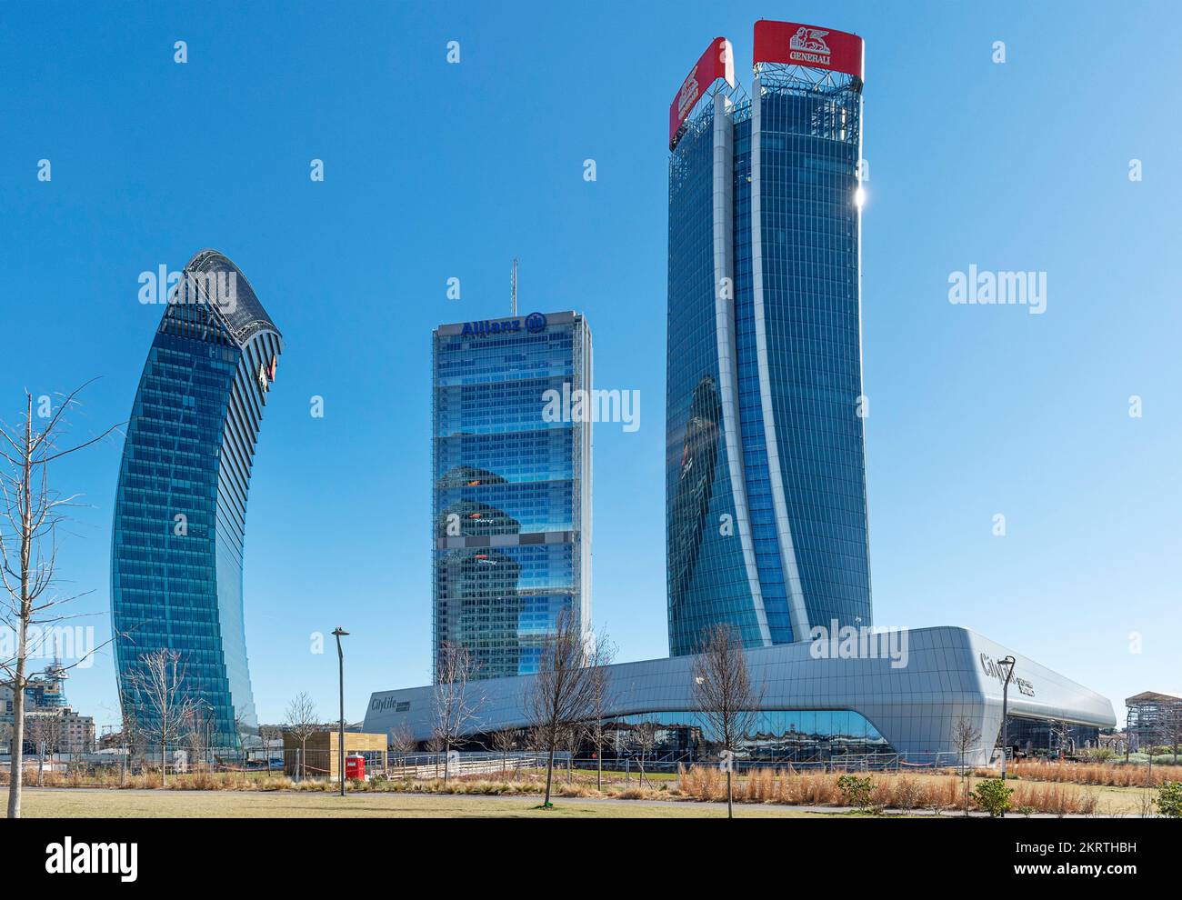 Wolkenkratzer der stadt, mailand, italien Stockfoto