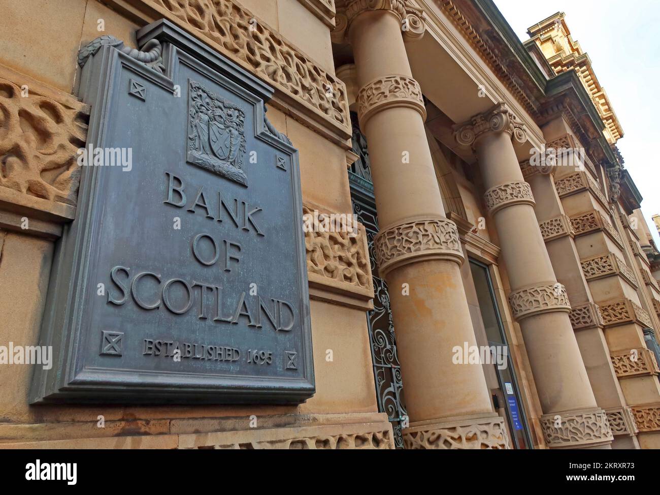 Bank of Scotland, Banca na h-Alba, Hauptsitz 1695, im Stadtzentrum von Mound Edinburgh, Schottland, Großbritannien, EH1 1YZ Stockfoto