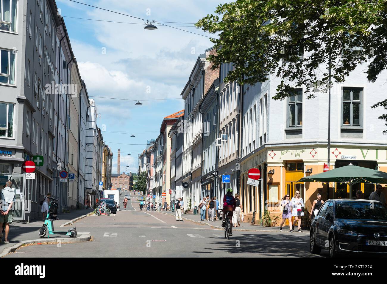 Olaf Ryes plass, Place, Grunerlokka, oslo, norwegen Stockfoto