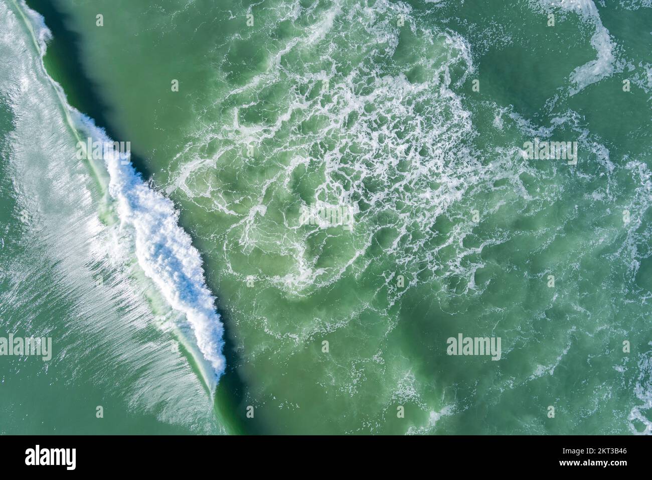 Luftaufnahme mit Blick auf die Wellen, New Jersey, USA Stockfoto