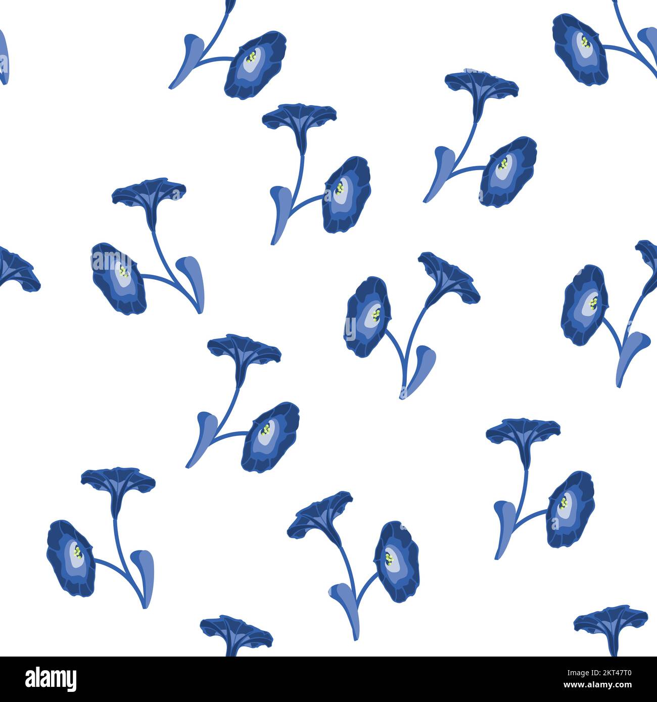 Modernes, nahtloses Muster mit großem Blumenvektor. Digital gezeichnete Darstellung. Kann als Textilstoff oder Tapete, Karten, Einladungsdekoration verwendet werden Stock Vektor