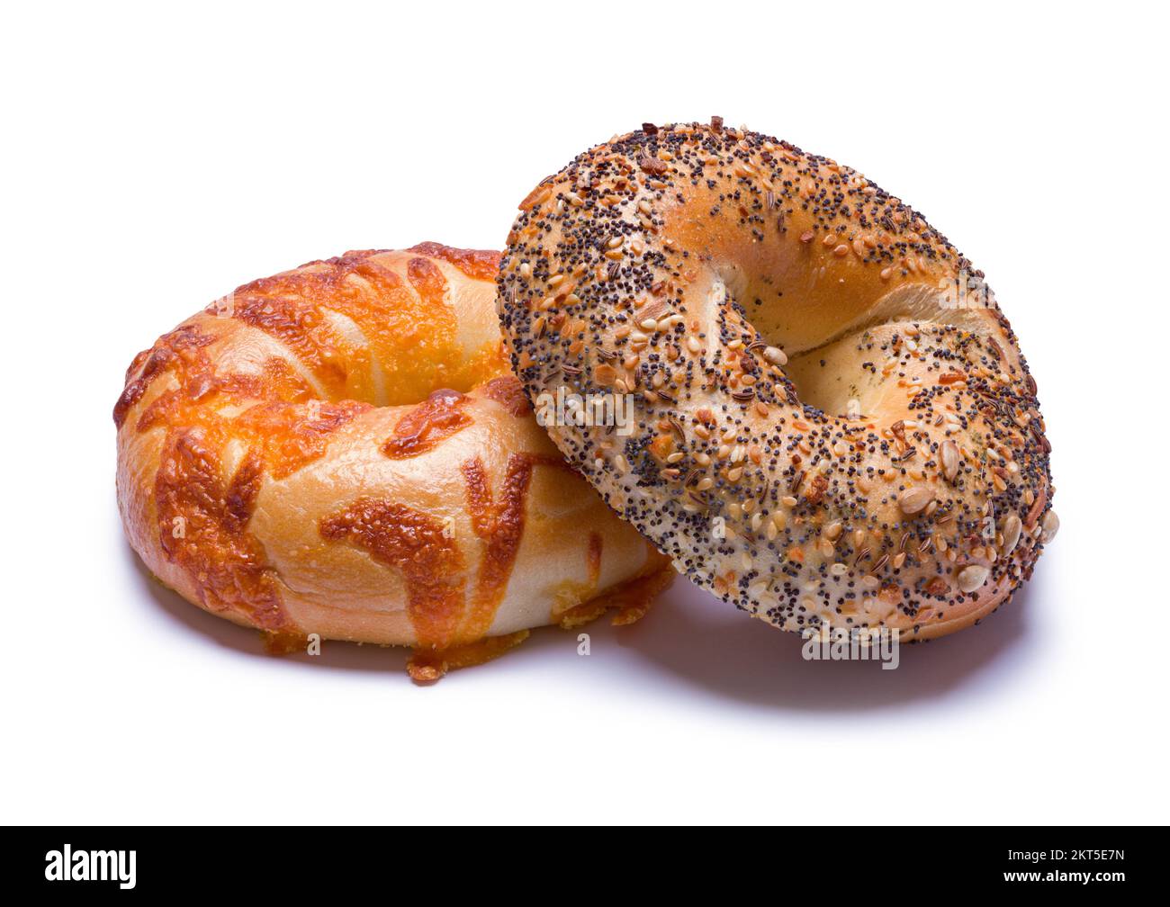 Zwei Gourmet Begals Auf White. Stockfoto