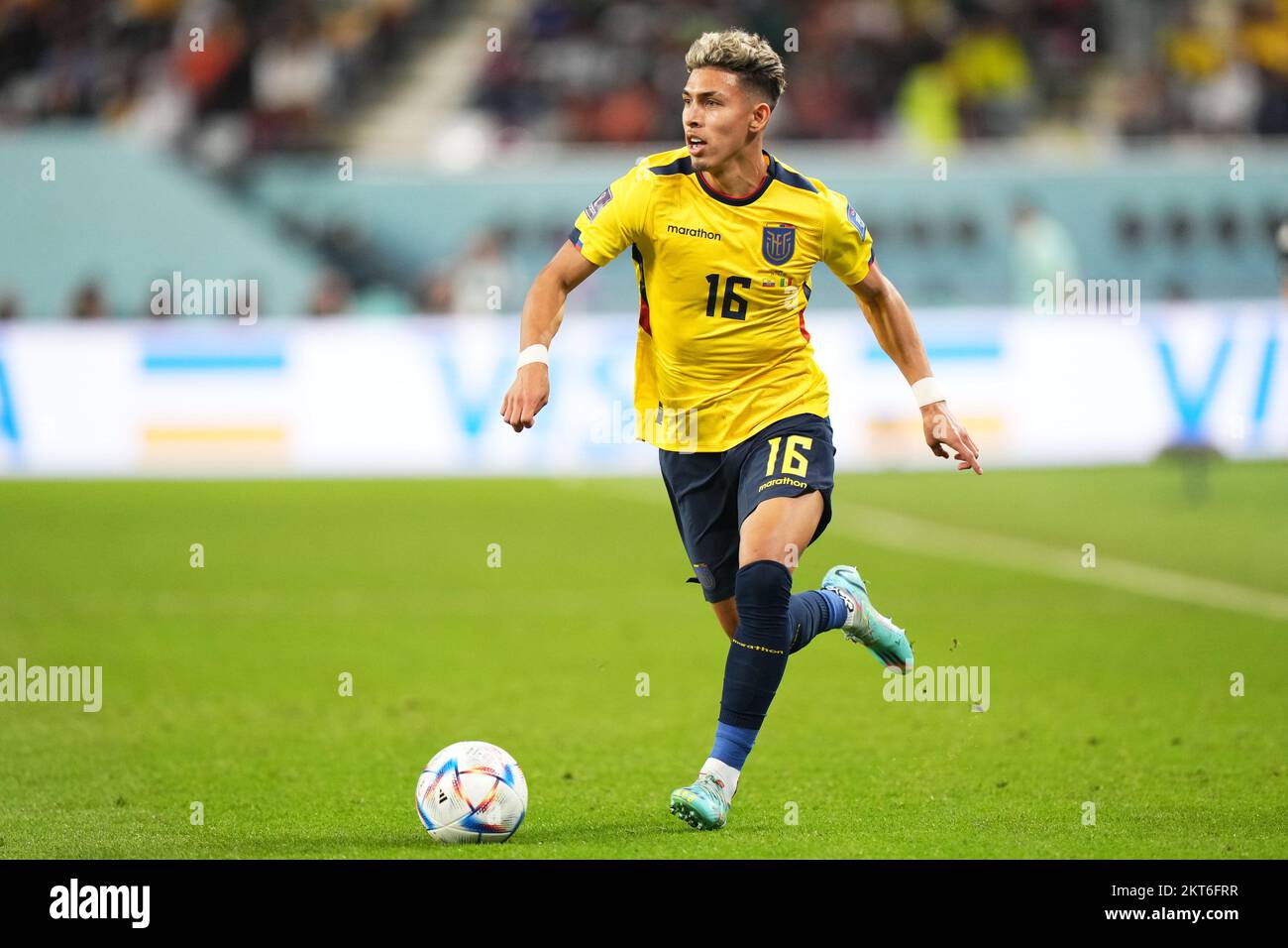 Jeremy Sarmiento aus Ecuador spielte während des FIFA