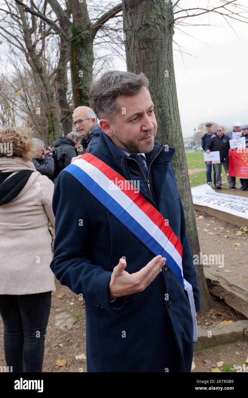 Des députés du RN se rendent au rassembblement des Artisans bouchers charcutiers pour défendre leur profession et demander des aides à l'état Stockfoto