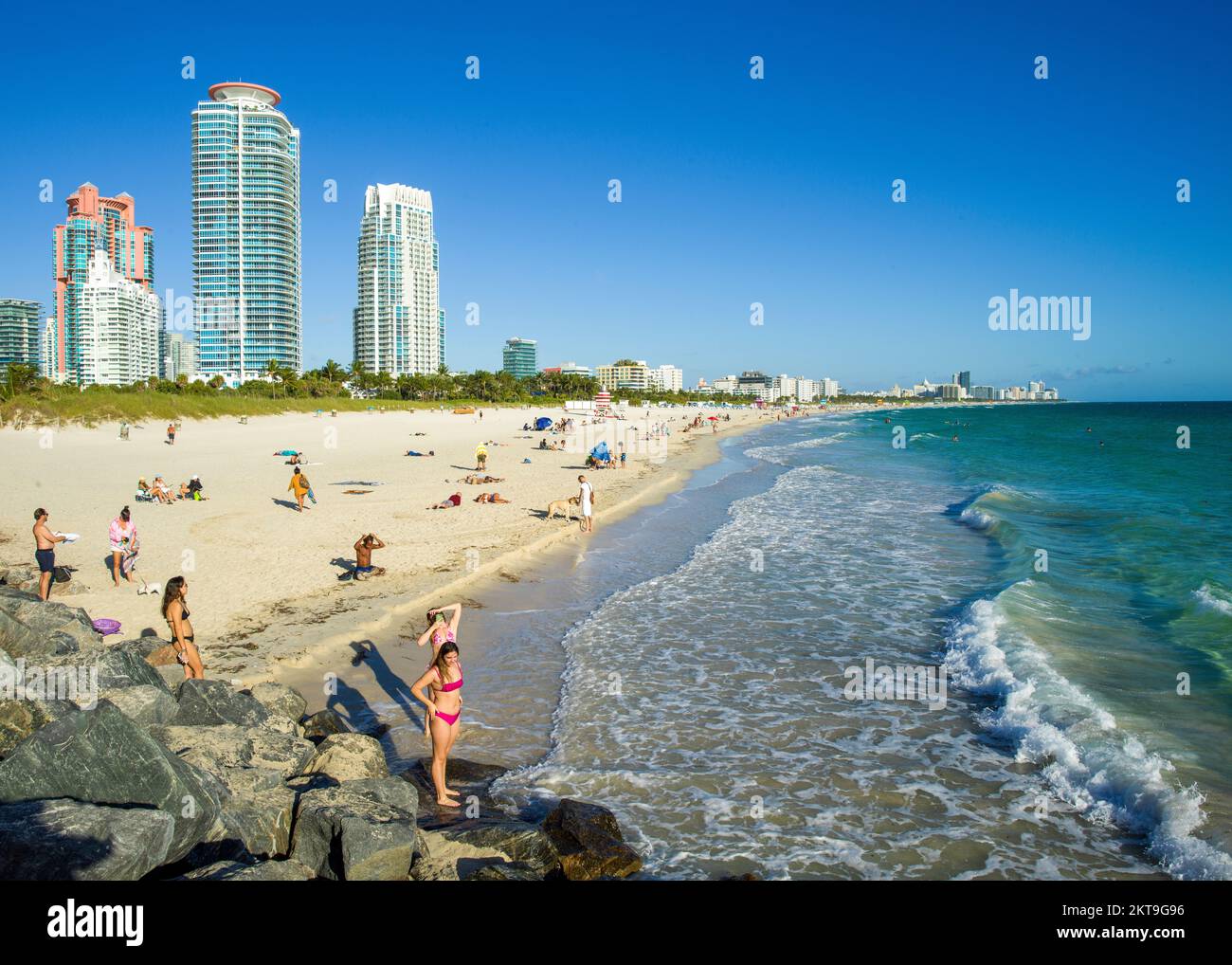 South Pointe, South Miami Beach, Florida Nordamerika, USA Stockfoto