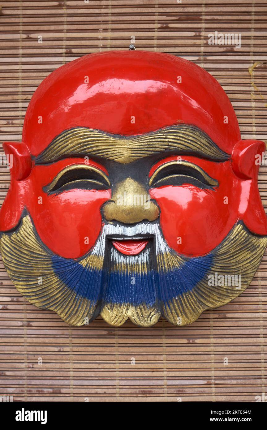 Handbemalte Traditionelle Maske Hanoi Vietnam Stockfoto