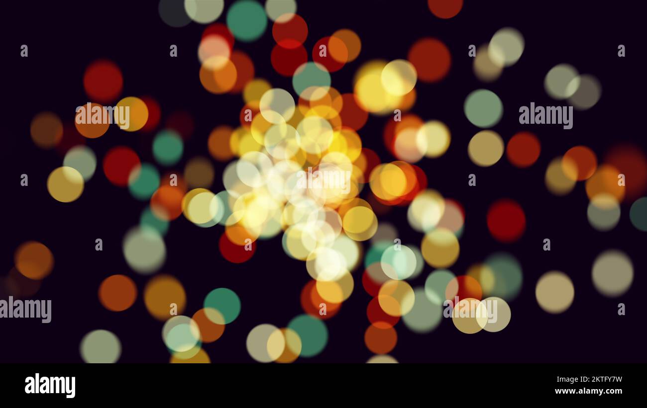 Bunte Bokeh-Partikel. Computer erzeugt 3D Rendering Stockfoto