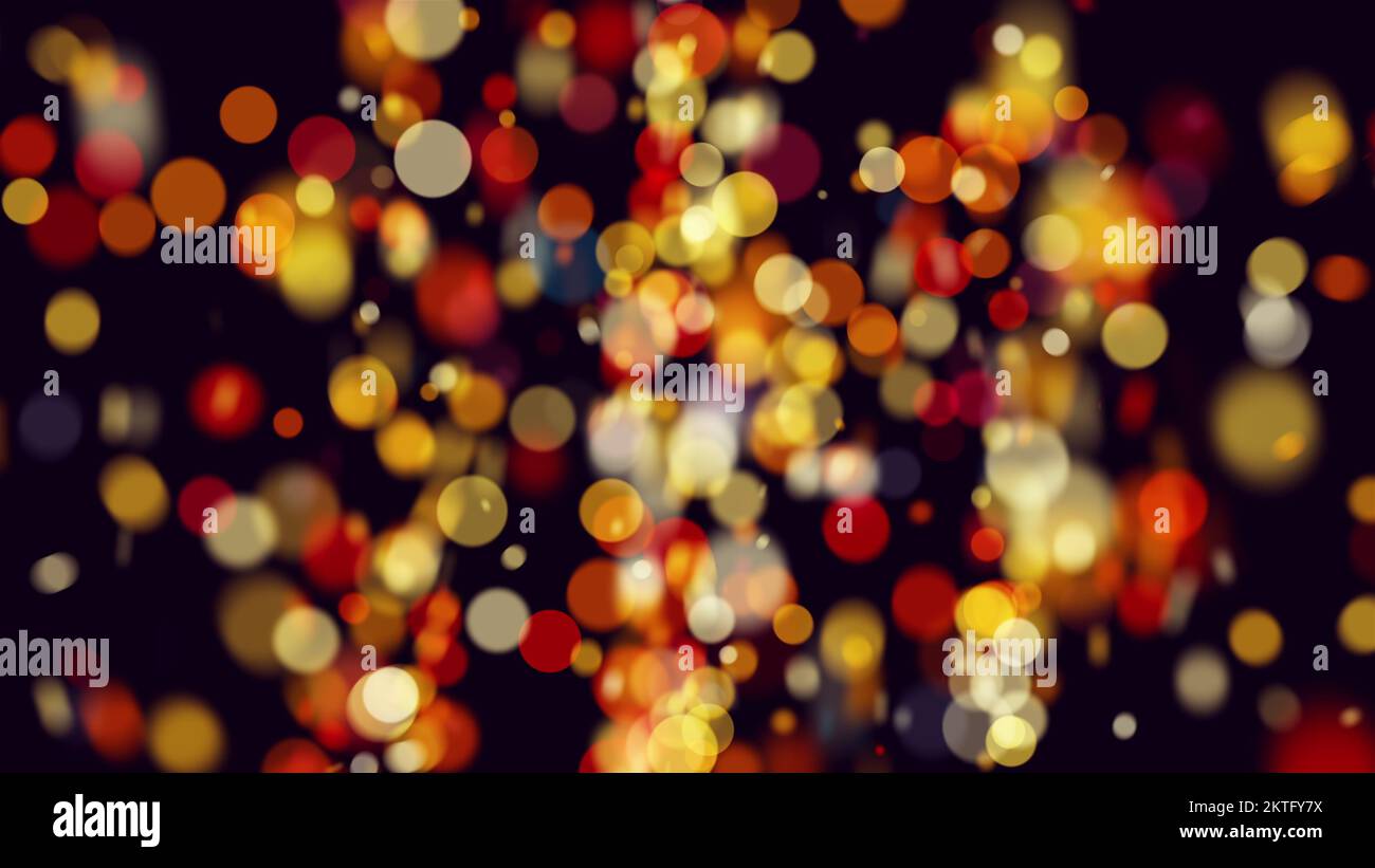 Bunte Bokeh-Partikel. Computer erzeugt 3D Rendering Stockfoto