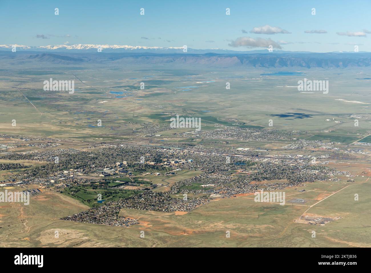 Luftaufnahme von Laramie, Wyoming, USA Stockfoto