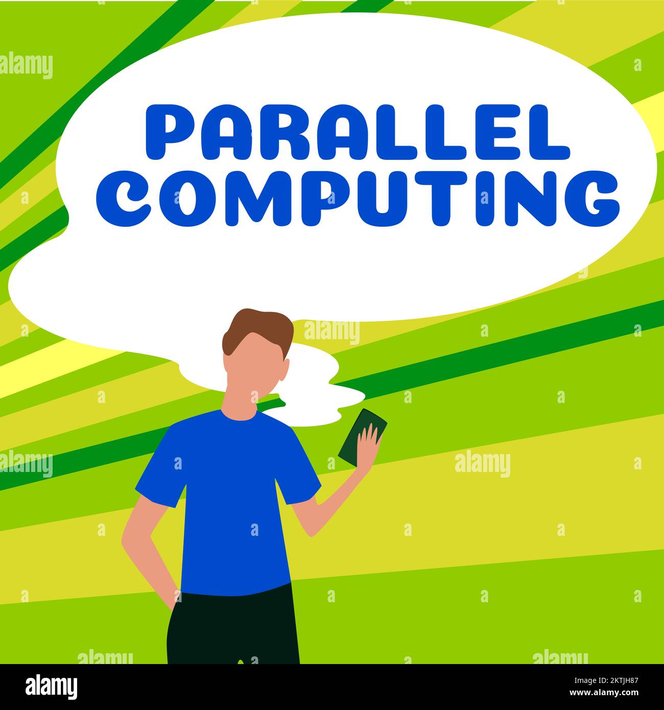 Schild mit Anzeige von parallelem Computing, Business Approach simultane Berechnung mittels Software und Hardware Stockfoto