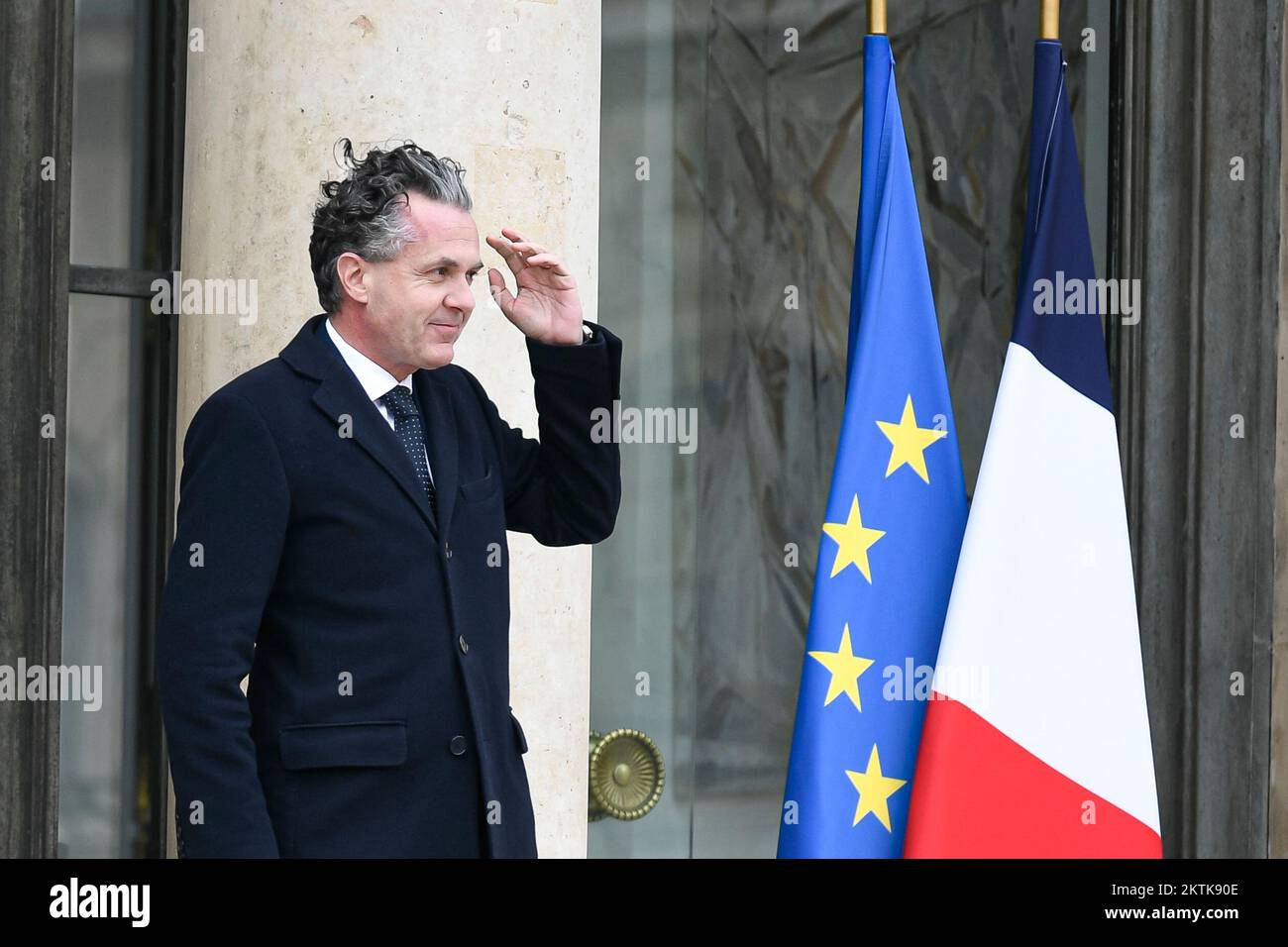 Paris, Frankreich, 29/11/2022, französischer Umweltminister Christophe Bechu nach der wöchentlichen Kabinettssitzung im Elysee-Palast in Paris, Frankreich, am 29. November 2022. Foto: Victor Joly/ABACAPRESS.COM Stockfoto
