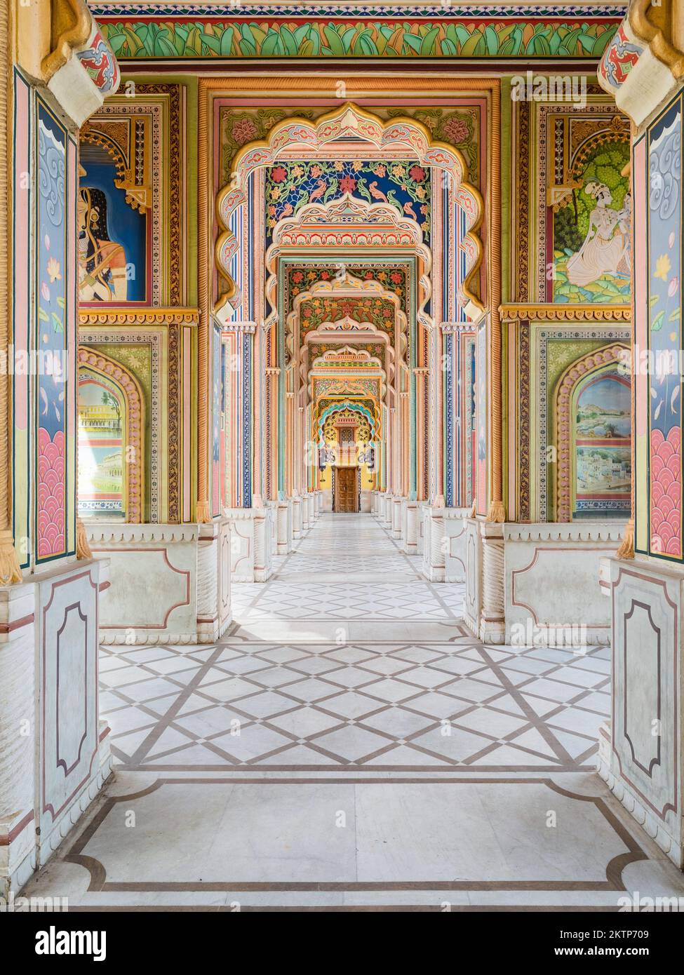 Patrika Gate in Jaipur, Rajasthan, Indien. Stockfoto