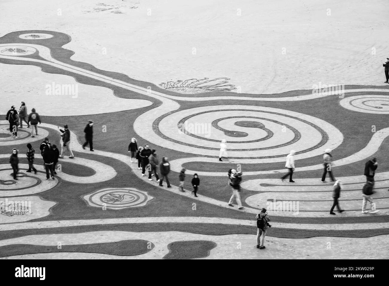 Circles in the Sand in Bandon, Oregon Stockfoto