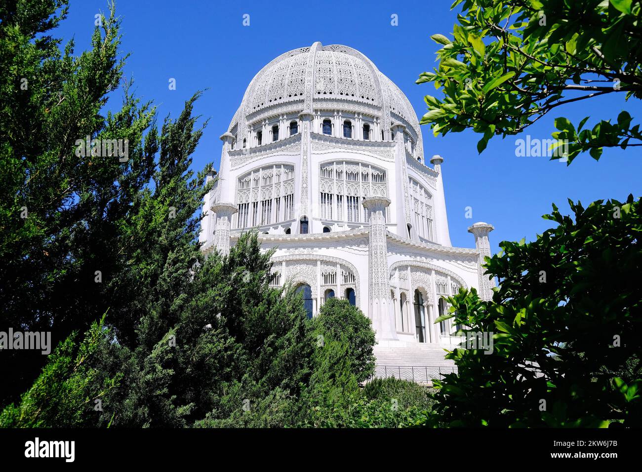 Bahai-Tempel, Gebetshaus, Wilmette, Illinois, Vereinigte Staaten von Amerika Stockfoto