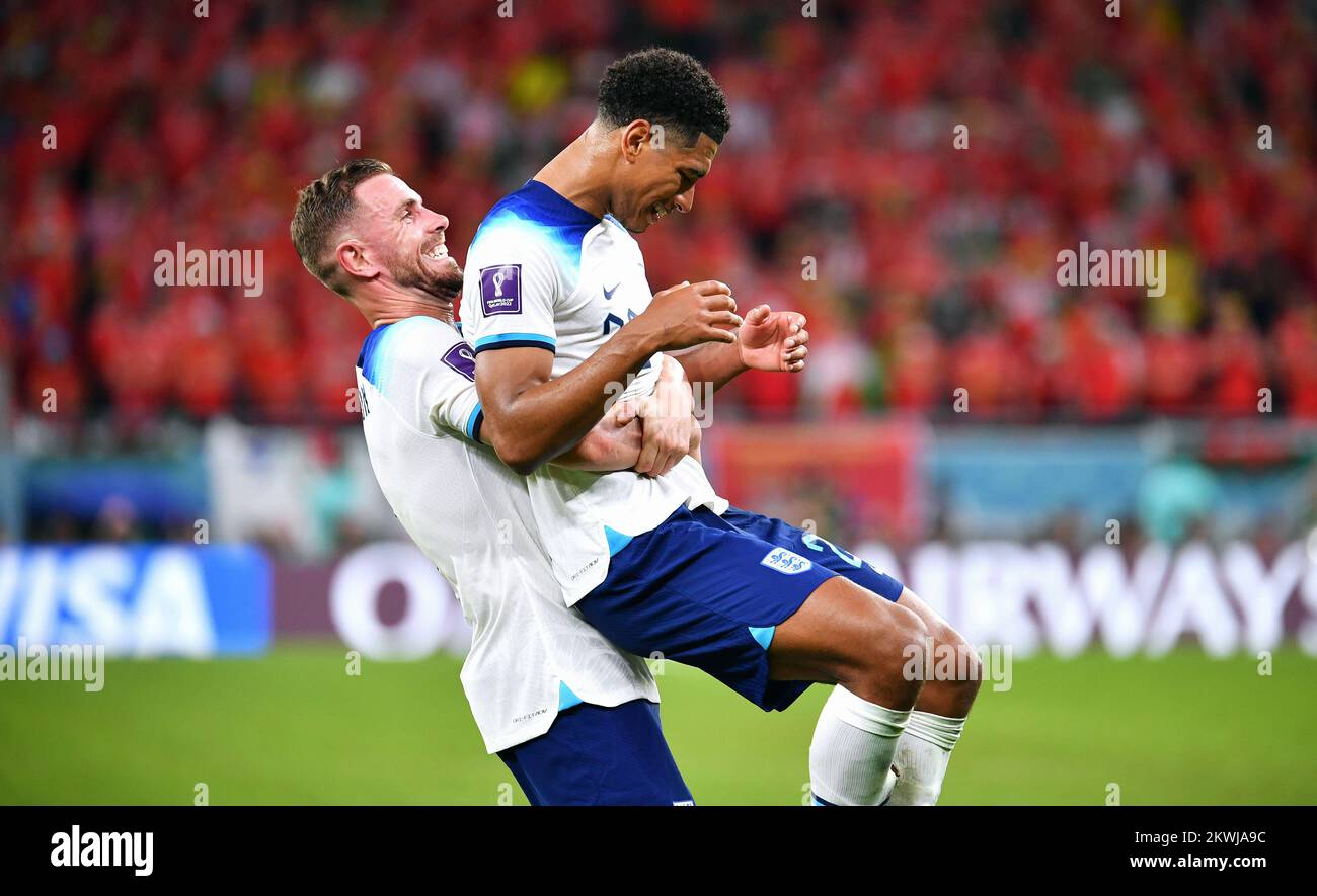 Fußball-Weltmeisterschaft 2022, Katar, Ahmed bin Ali Stadium; Wales gegen England Stockfoto