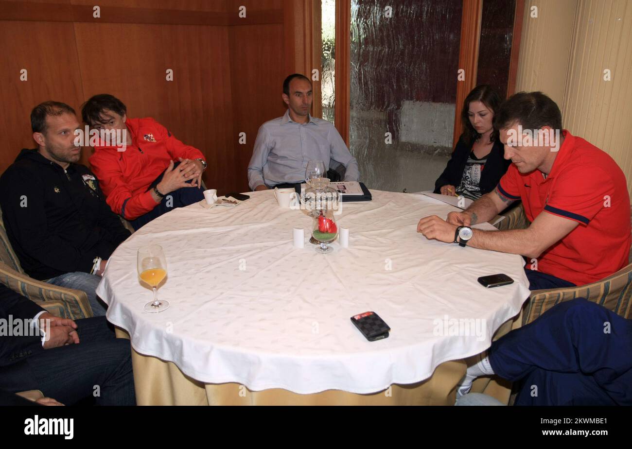 Pressekonferenz der kroatischen Nationalmannschaft. Nikola Jurcevic
