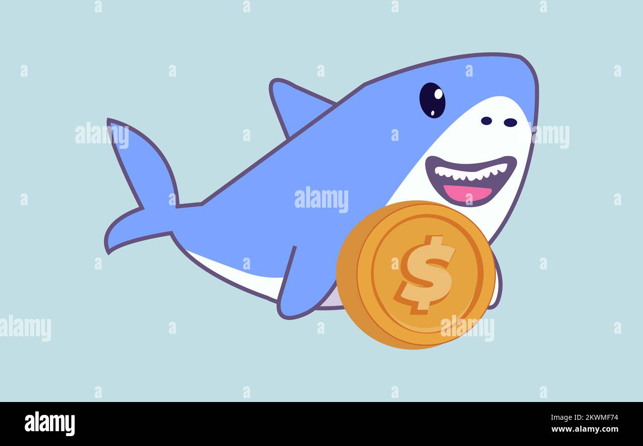 Blaues Delphin Art Logo Stock Vektor