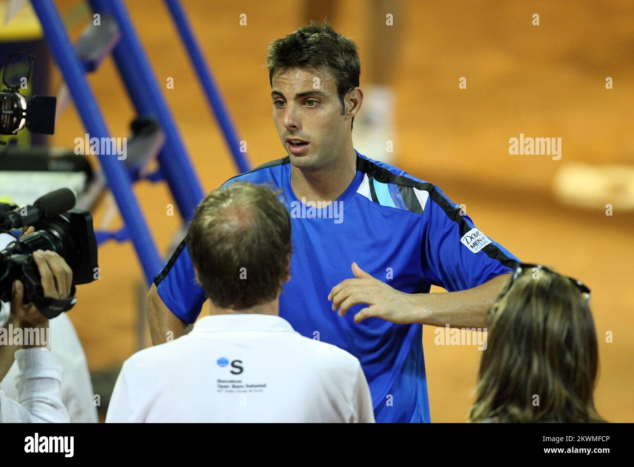 11.07.2012., Umag - 23. ATP Vegeta Croatia Open Umag. Übereinstimmung zwischen Marcel Granollers und Potito Starace. Marcel Granollers Foto: Goran Jakus/PIXSELL Stockfoto