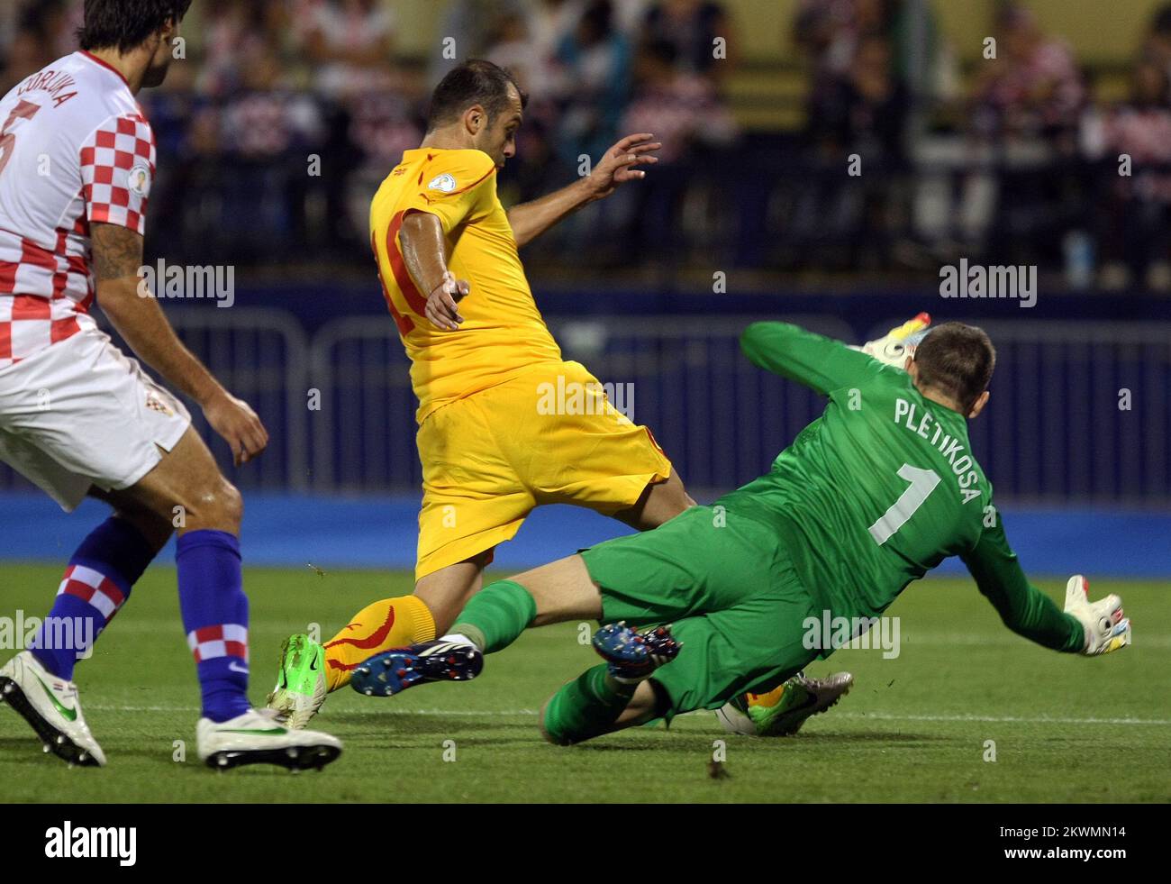 07.09.2012., Maksimir-Stadion, Zagreb, Kroatien - FIFA-Weltmeisterschaft Brasilien 2014, Qualifikatoren, Gruppe A, Runde 1, Kroatien - Mazedonien. Goran Pandev. Foto: Marko Prpic/PIXSELL Stockfoto