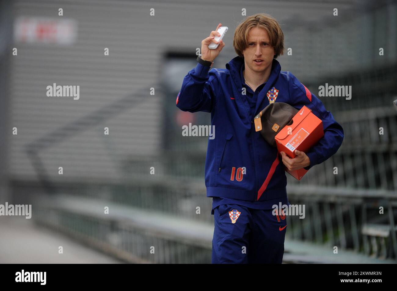 10.10.2012., Kroatien, Zagreb - Training der kroatischen Nationalmannschaft vor dem Qualifikationsspiel gegen Mazedonien. Luka Modric Foto: Daniel Kasap/PIXSELL Stockfoto