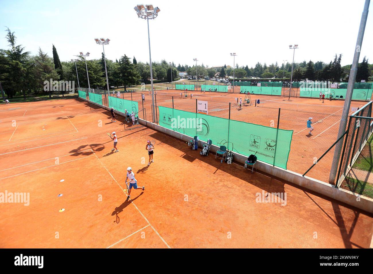 07/23/2013., Umag - Umag Inauguration Tennis Academy wurde von Tennisspielern und Alexandr Dolgopolov, Andreas Seppi und Richard Gasquet besucht. Foto: Slavko Midzor / PIXSELL Stockfoto