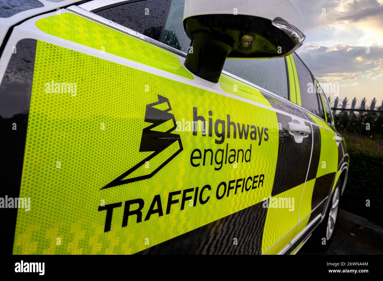 Straßenverkehrsoffizierfahrzeug, England. Stockfoto