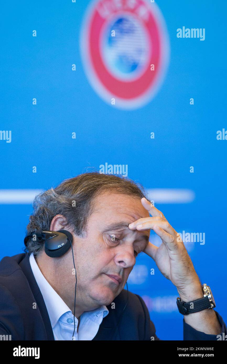 09/20/2013., Palace Hotel, Dubrovnik, Kroatien - Pressekonferenz UEFA unter Leitung von Michel Platini. Foto: Grgo Jelavic/PIXSELL Stockfoto