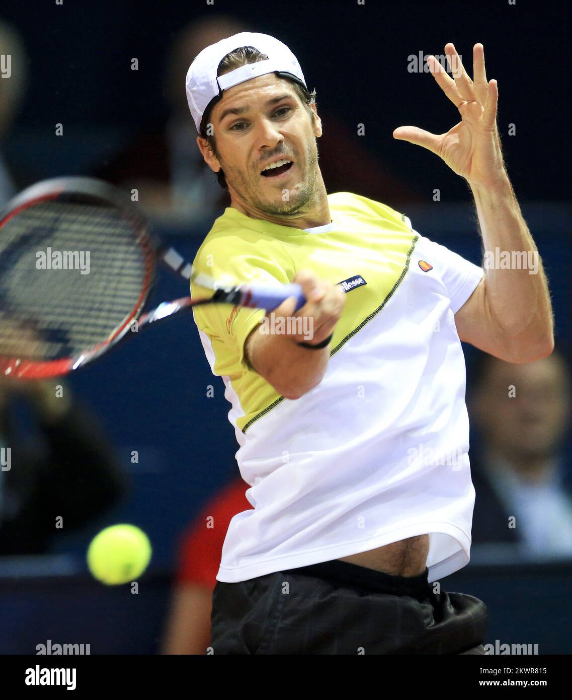 06.02.2014., Zagreb, Kroatien - 9. ATP World Tour, PBZ Zagreb Indoor, 2. Runde, Tommy Haas (GER) - Benjamin Becker (GER). Foto: Slavko Midzor/PIXSELL Stockfoto