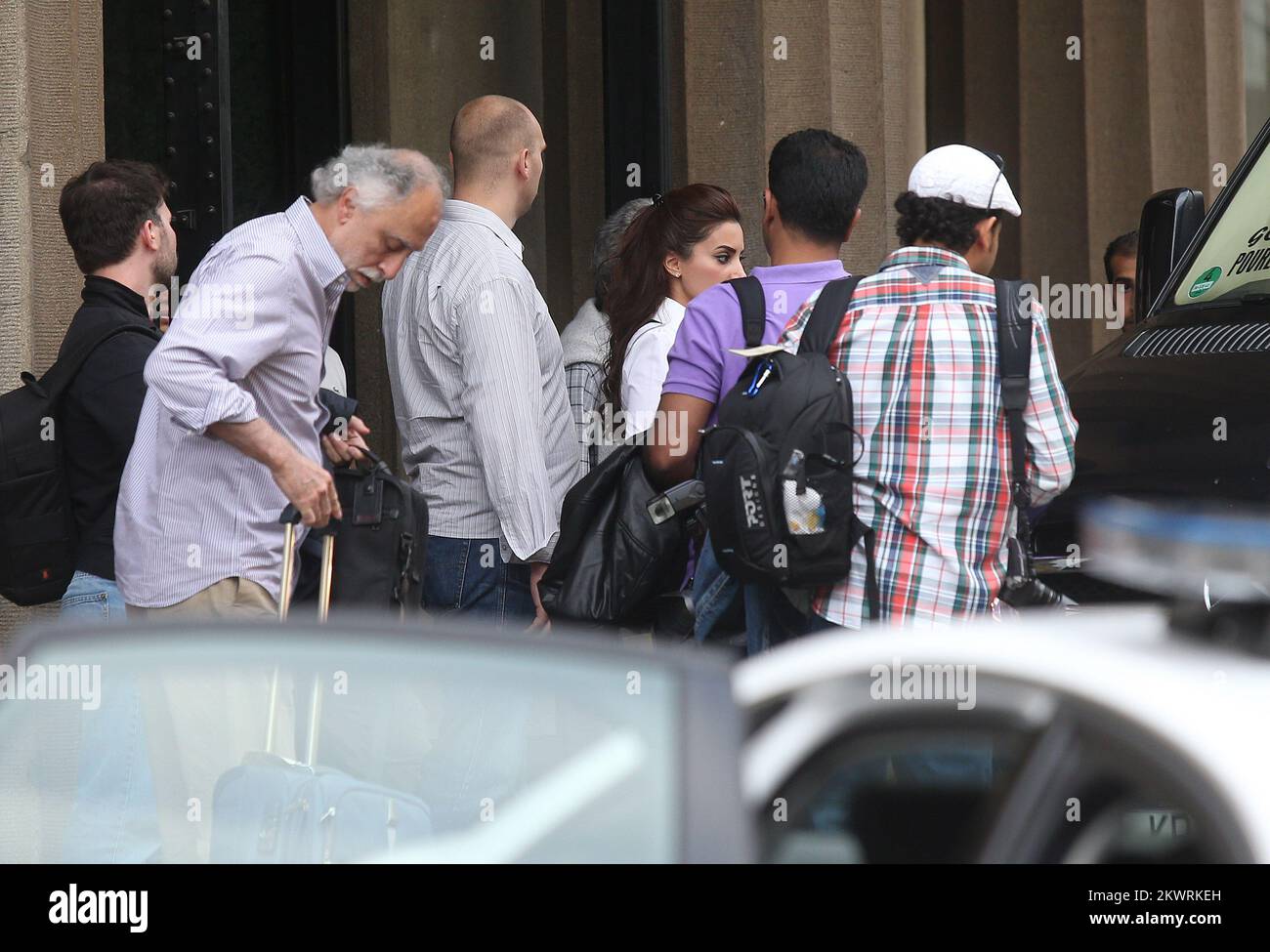 06.08.2014., Kroatien, Zagreb - der reichste Saudi, Enkel des ersten saudischen Königs, Prinz Alwaleed bin Talal bin Abdulaziz al-Saud, kam in Zagreb an, begleitet von seinen dreißig Assistenten. Stockfoto