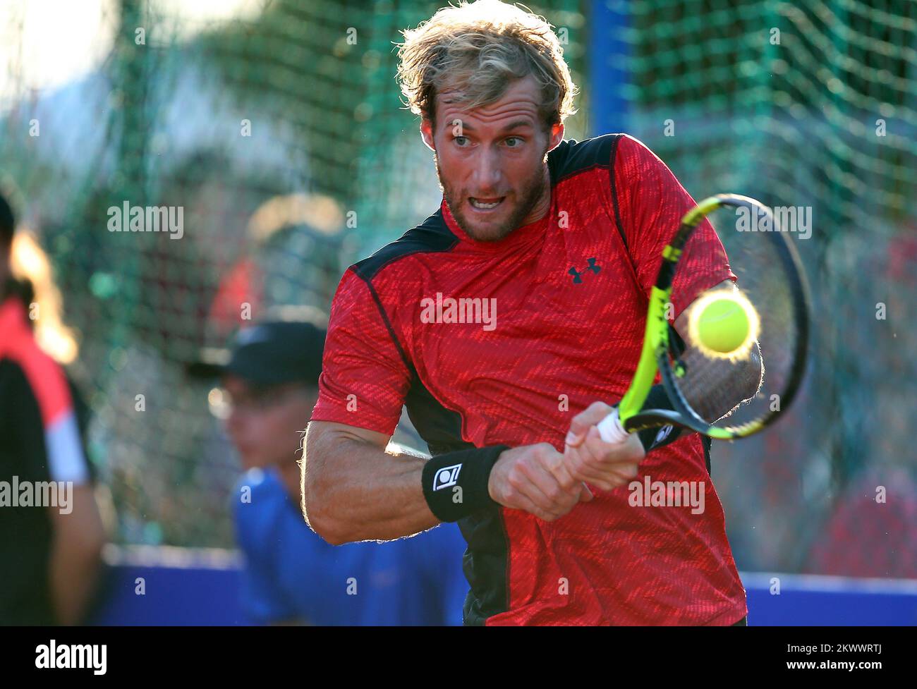 19.07.2016., Umag, Kroatien - 27. Konzum Croatia Open Umag, 1.. Runde Jiri Vesely gegen Michael Linzer. Stockfoto